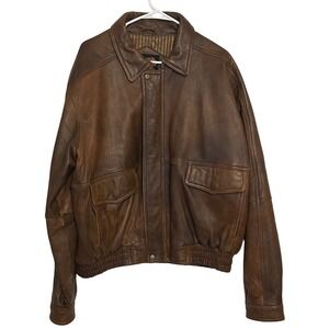 Canyon‎ Outback Brown Leather Jacket Mens XL Western Oversized